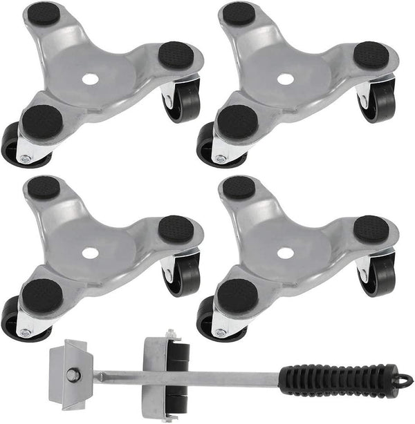 Oneon Furniture Movers with Wheels & Furniture Lifter Set, 360A Rotation Wheels Double Bearing Roller Mute+Smooth,Easy to Moving
