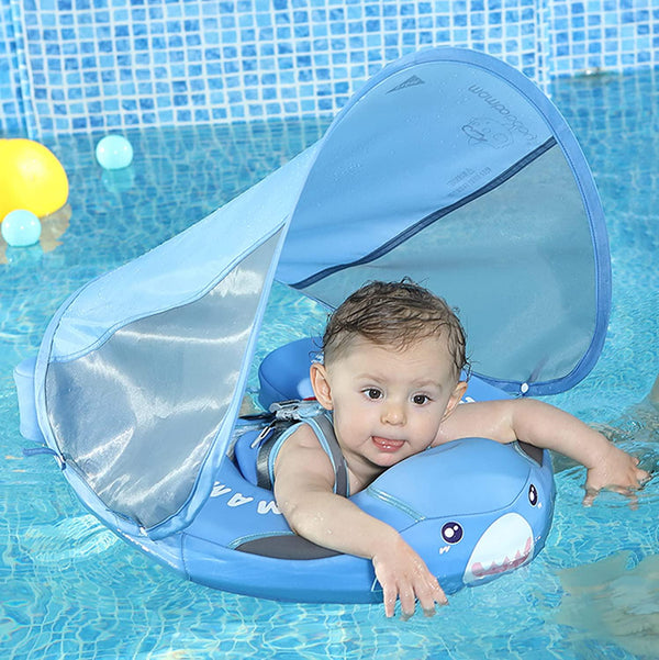 Preself Ladybug Baby Float Infant Toddler Swim Trainer with Canopy Mam