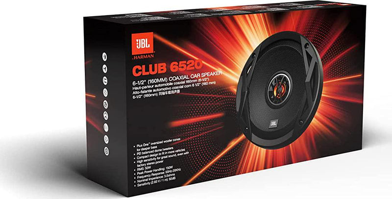 JBL Club 6520 2-Way Car Speaker Set by Harman Kardon - 150 Watt Car Au