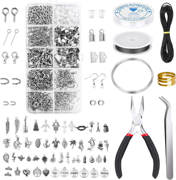 PAXCOO Jewelry Making Supplies Wire Wrapping Kit with Jewelry Beading  Tools, Jewelry Wire, Helping Hands and Jewelry Findings for Jewelry Repair