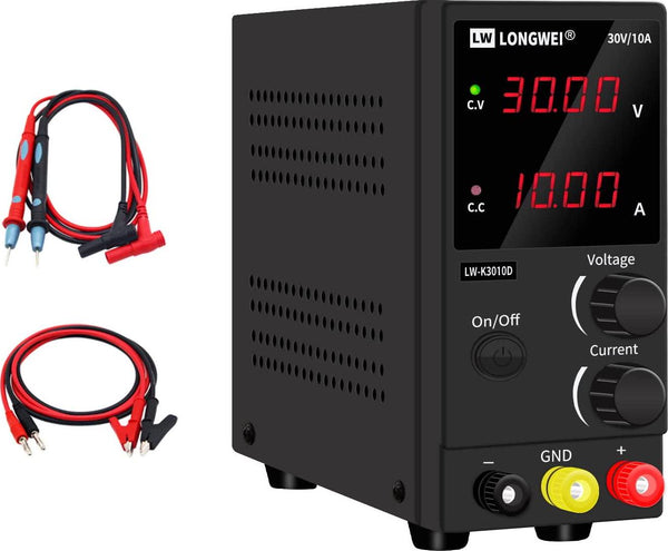  DC Power Supply Variable, 30V 10A Bench Power Supply
