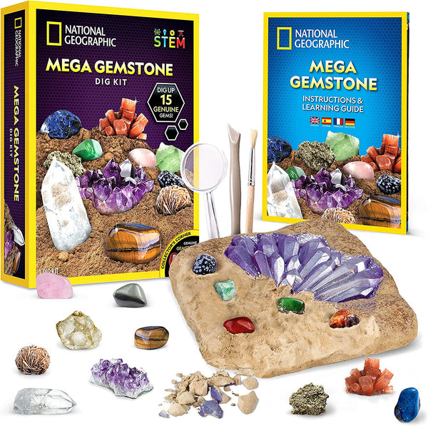 National Geographic Amazing Chemistry Set - Mega Chemistry Kit with Over 15 Science Experiments, Make Glowing Worms, A Crysta