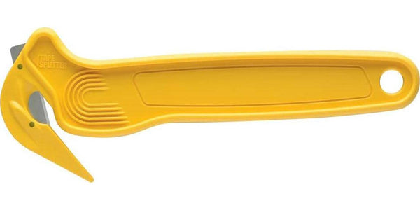 CANARY Corrugated Cardboard Cutter Dan Chan, Safety Box Cutter Knife  [Non-Stick Fluorine Coating Blade], Made in JAPAN, Yellow (DC-190F-1)