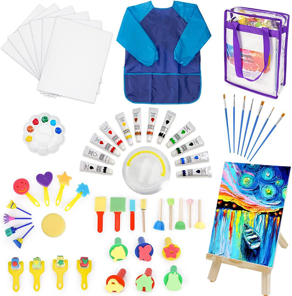 Kids Art Supplies 208Pieces Drawing Art Kit With Double Sided Trifold Easel  Portable Art Painting Kit Art Case Gift For Chrismas - AliExpress