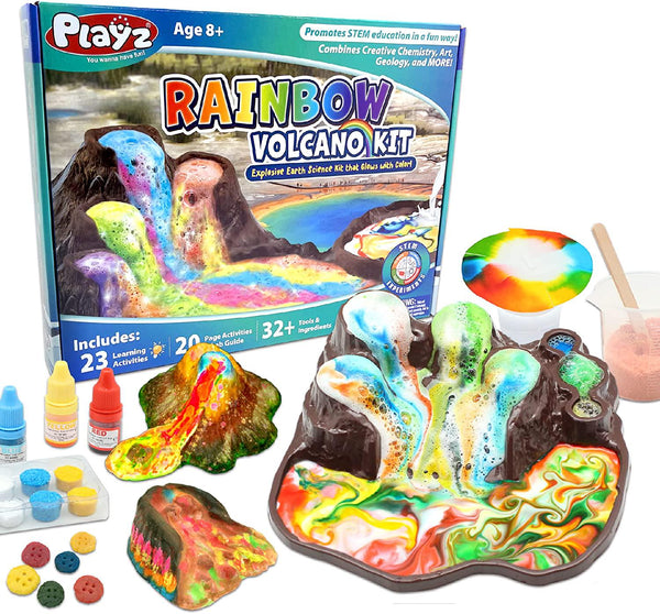 Playz Bath Bomb Bonanza Science Activity, Craft, & Experiment Kit - 23+ Tools to Make Magic Soda, Foaming Eruptions, Floating