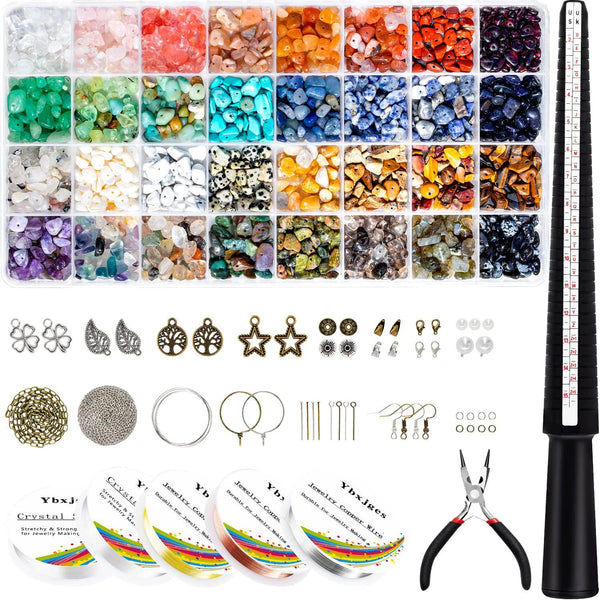 Xmada Jewelry Making Kit - 1587 PCS Beads for Jewelry Making Jewelry Making  Supplies with Crystal Beads