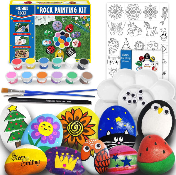 Rock Painting kit for Adults and Kids - RiseBrite