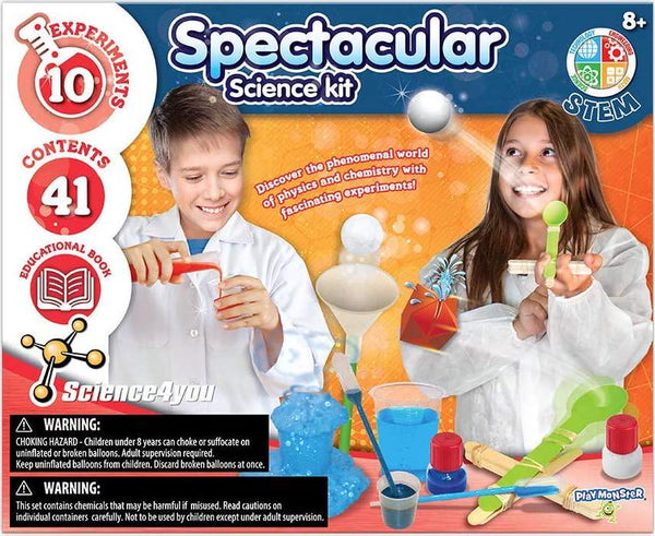 National Geographic Stunning Chemistry Set - Mega Science Kit with Over 15 Easy Experiments Make A Volcano Launch A Rocket Create Fizzy Reactions 