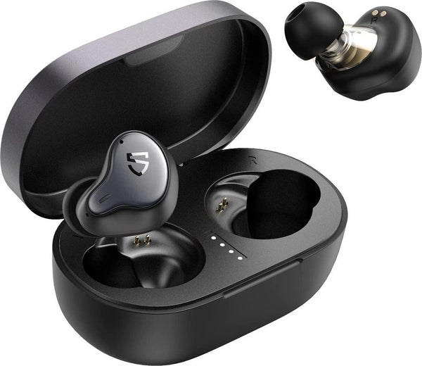  SoundPEATS TrueAir2 AI Wireless Earbuds QCC3040 Bluetooth V5.2  with aptX-Adaptive, Bluetooth Headphones TrueWireless Mirroring with AI  Voice Assistant, 4-Mic and CVC Noise Cancellation, Total 25 Hours :  Electronics