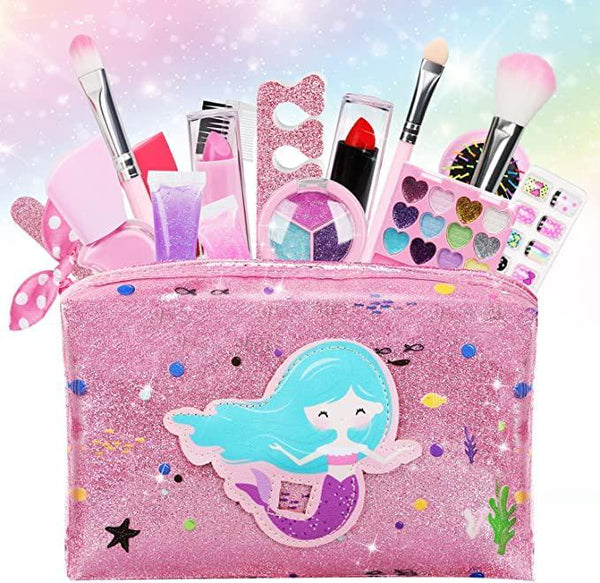 Kids Makeup Kit Girls Toy - 25 Pcs Washable Makeup Set for Girls Safe &  Non-Toxic Real Makeup for Toddler Girls Princess Beauty Toys for 4 5 6 7 8  Year Old