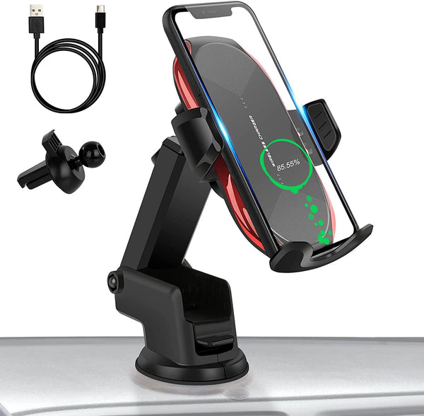 Wireless Car Charger, Fast Charging Auto-Clamping Car Mount Air Vent Phone  Holder Compatible with iPhone11/11Pro/11ProMax/XSMax/XS/XR/X/8/8+,Samsung  S10/S9/S8/Note10/Note9,LG,Google Pixel : : Electronics