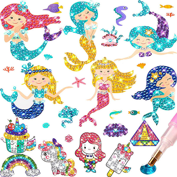 hubendmc 9 pack 5d diamond painting kits cute full drill diy gem arts and  crafts for