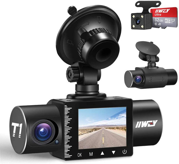 ZOMFOM All Waterproof Motorcycle Dash Cam, MD10 PRO Motorbike Camera 3''  LCD Front and Rear FHD 1080P Wide Angle 150° with Built-in GPS, Wi-Fi,  Wired