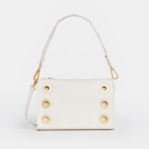 Montana Clutch | Calla Lily White/Brushed Gold | Sml