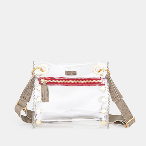 Tony | Clear Pew/Brushed Gold Red Zip | Sml