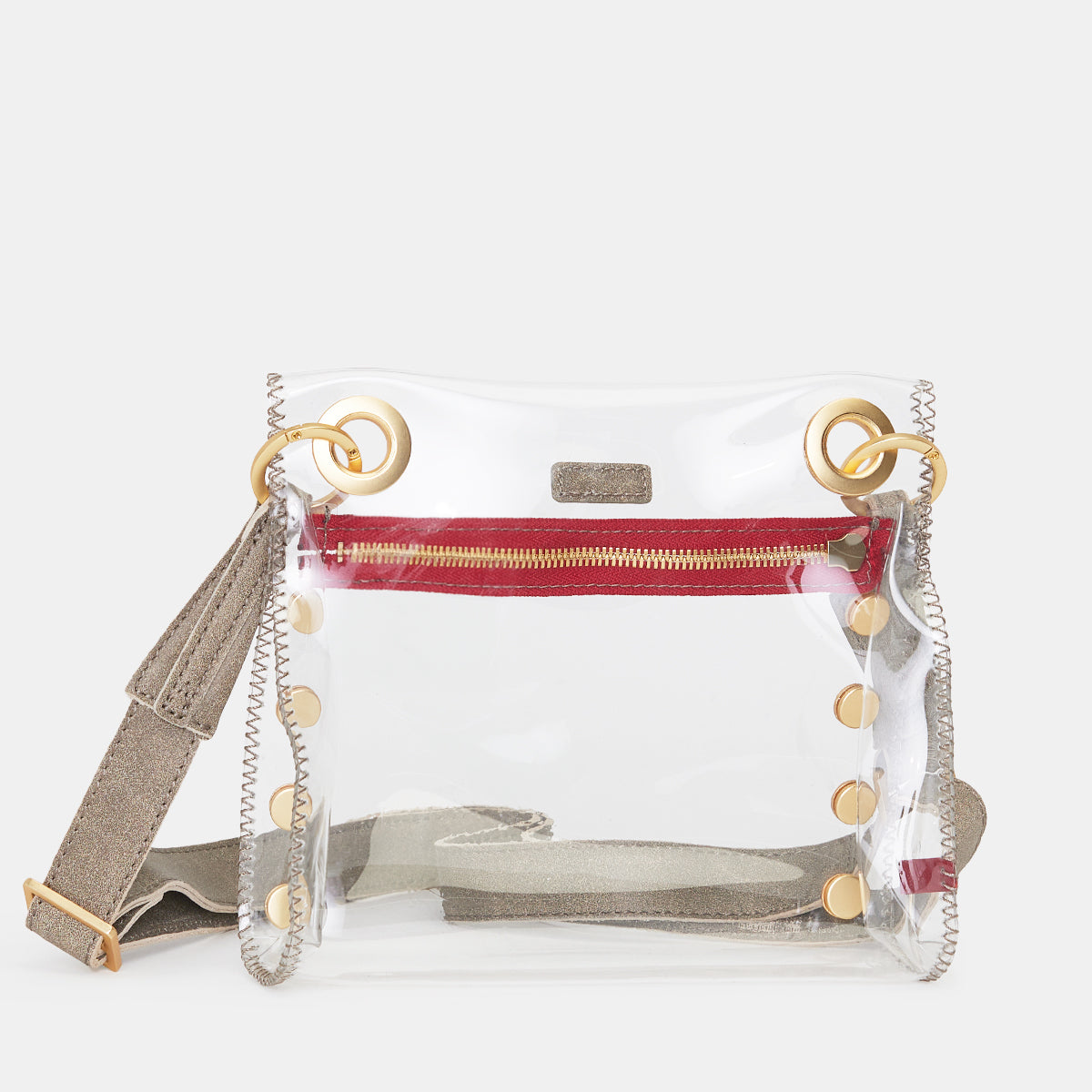 Clear & Gold Crossbody Handbag