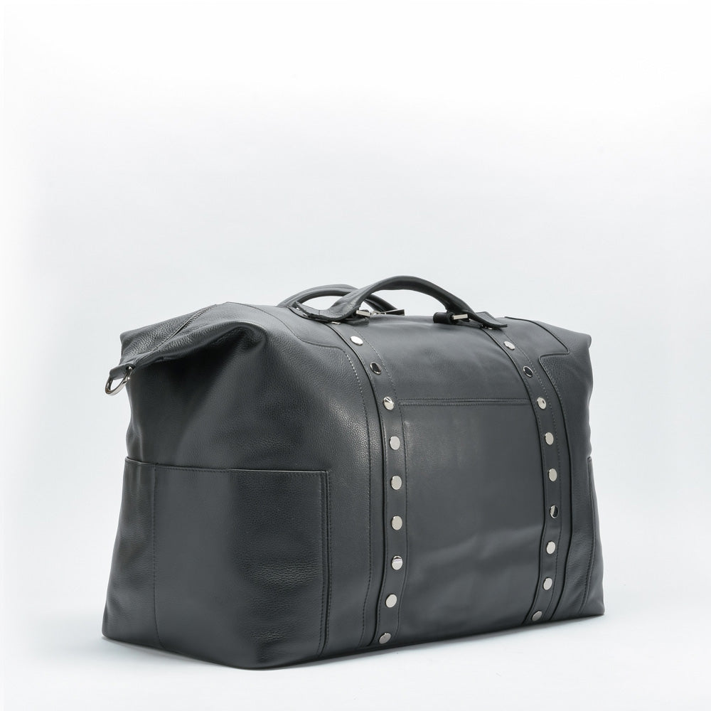 LAX Intl Travel Bag, Sleek Leather Duffel Bag