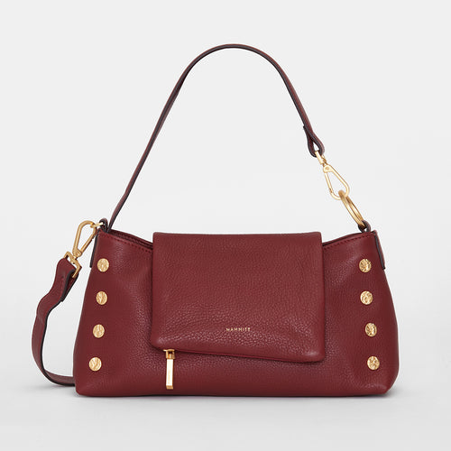 VIP Satchel | Pomodoro Red/Brushed Gold Hammered