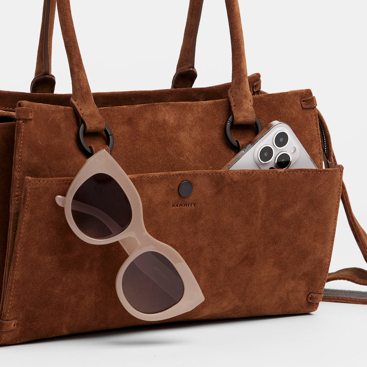 Le Petit Tan Suede Tote Bag