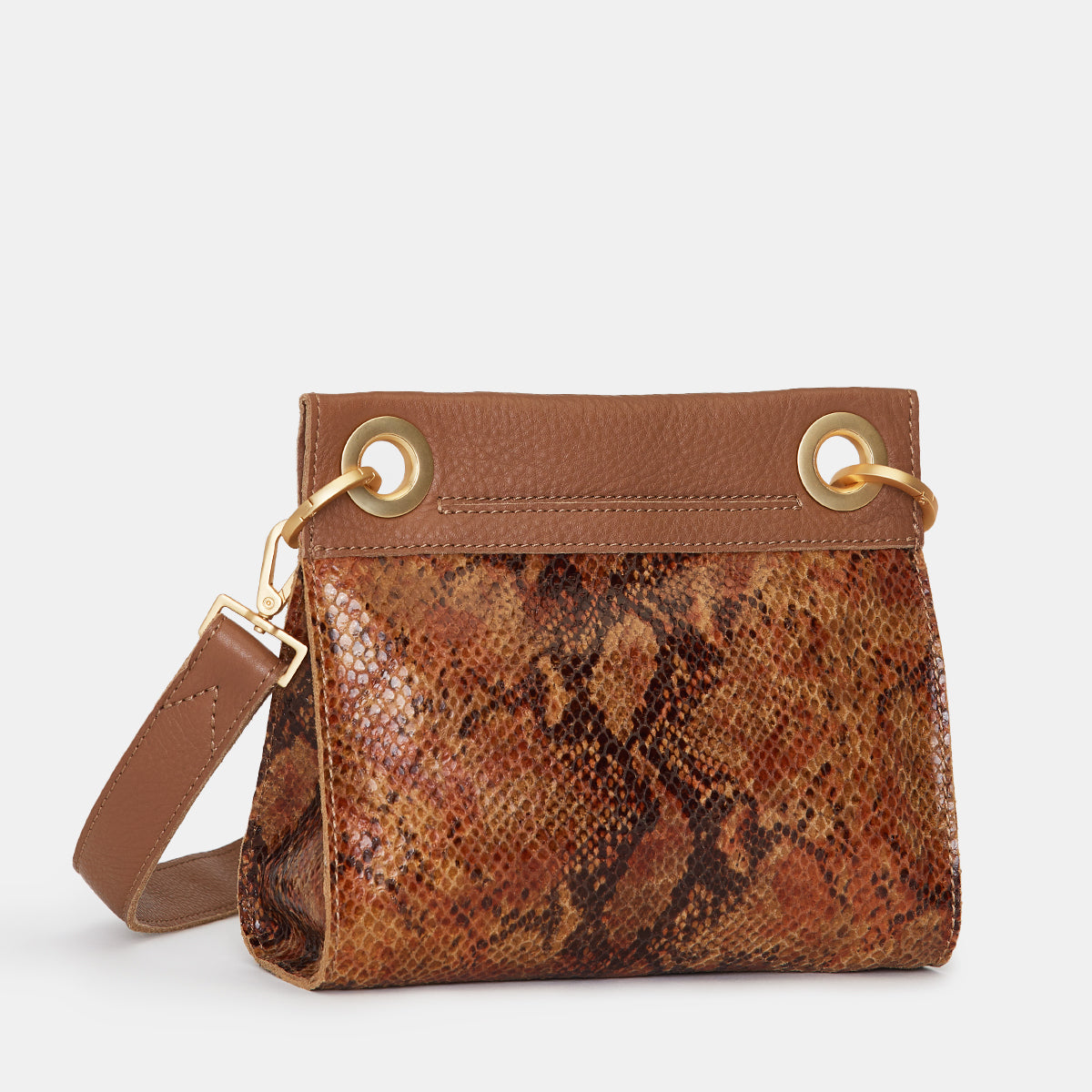 Hammitt Tony Small Snakeskin Embossed Crossbody Bag