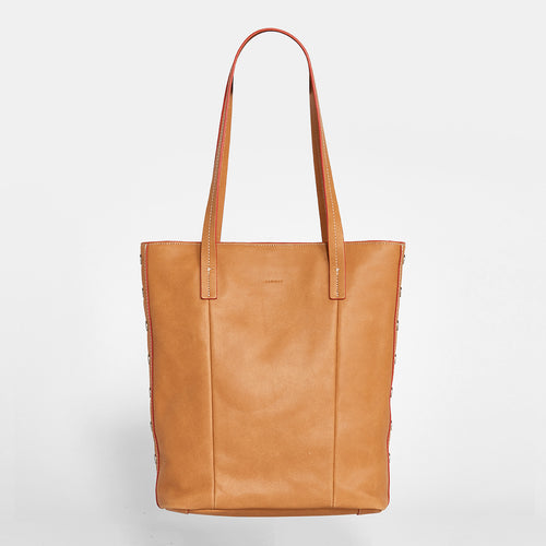Addie Tote | Croissant Tan/Brushed Silver