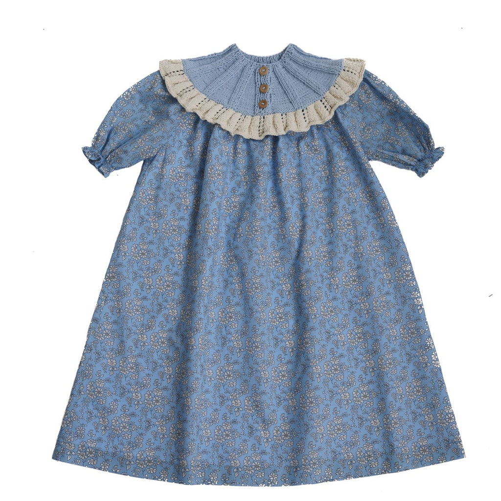 Kalinka Knits Powder Blue Maria Dress | Macaroni Kids