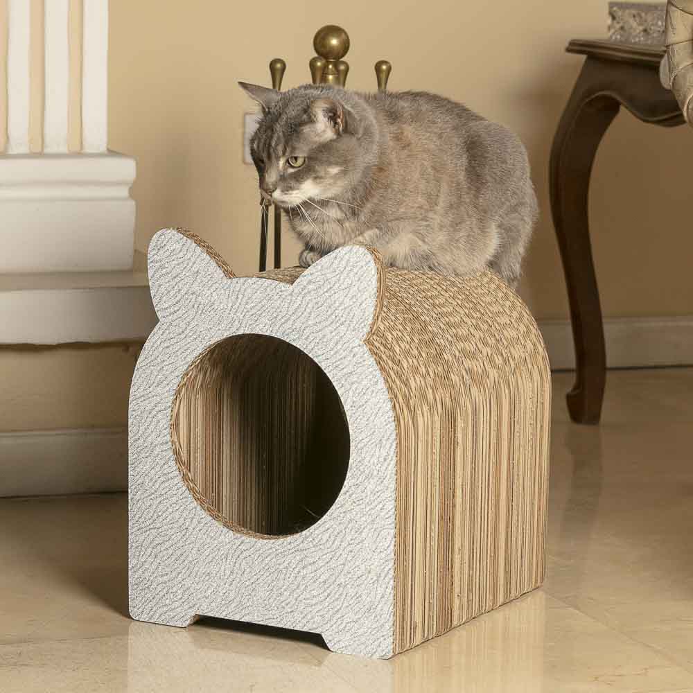 Casa rascador para gatos en cartón Michi  – Tvendo Online