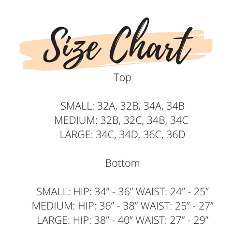 2023 Notorious Swimwear Size Chart - Shop Sohotswimwear.com