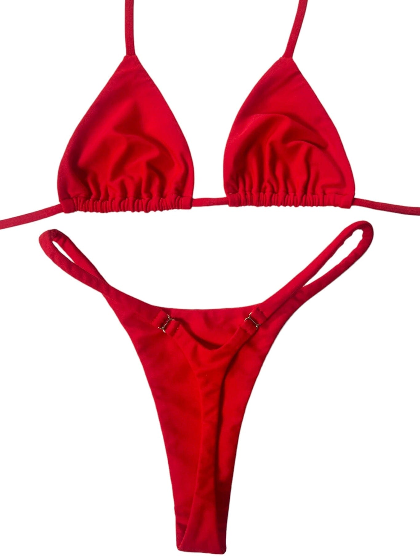 Jolidon Clandestine Red Crush Heart & Mesh Thong G-String Bikini Swims