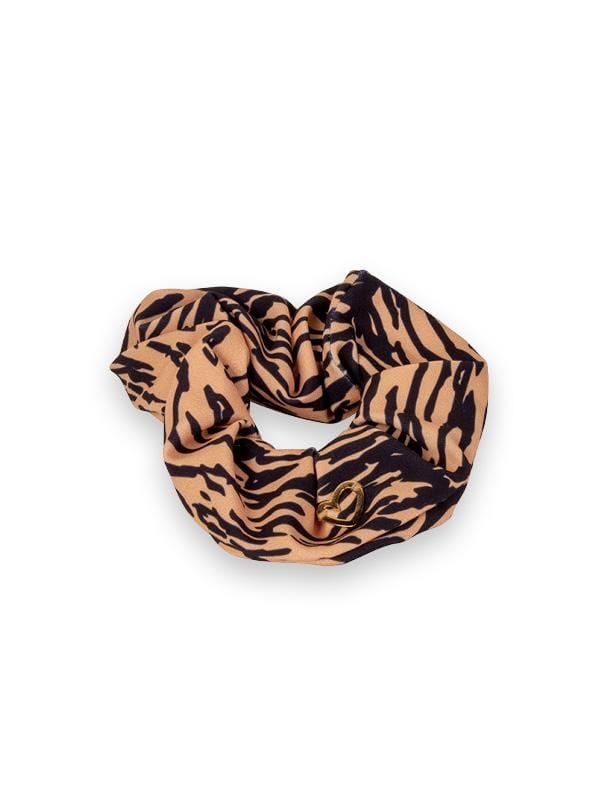 Liliana Montoya Tiger Ponytail Hair Scrunchie