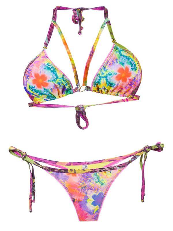 Floral Print Triangle Bag Womens Separate Thong Swimsuits Suspender Bikini  From Top_sport_mall, $18.46