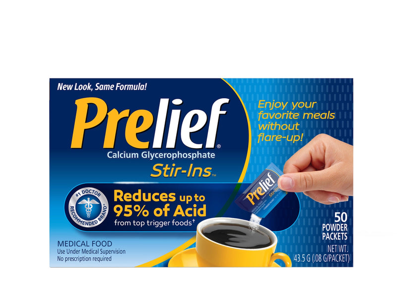 a packet of Prelief powder