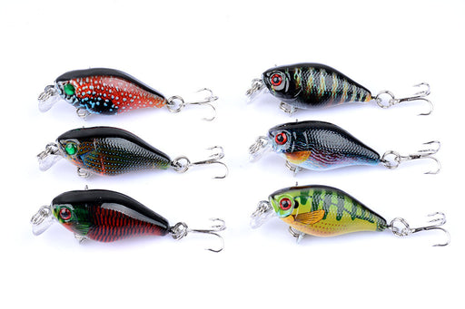 6x 4.5cm Popper Crank Bait Fishing Lure Lures Surface Tackle Saltwater