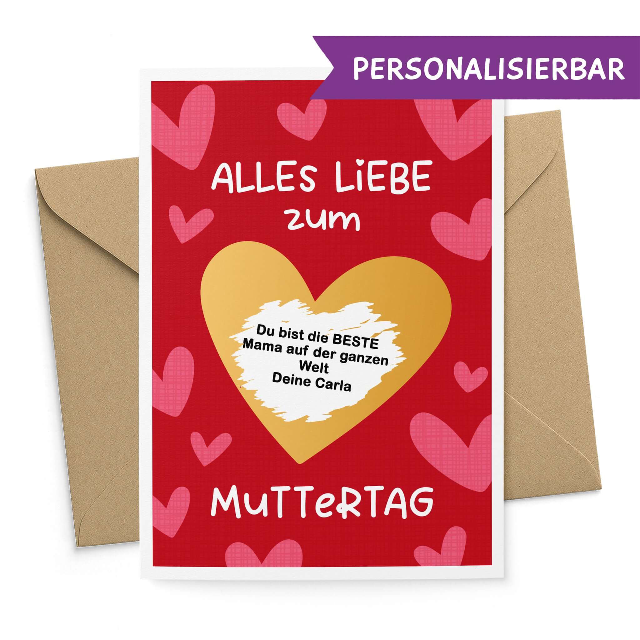 Rubbelkarte Gutschein Alles Liebe zum Muttertag personalisierbar