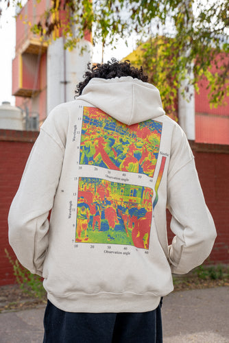 Sand Hoodie With Infrared Print