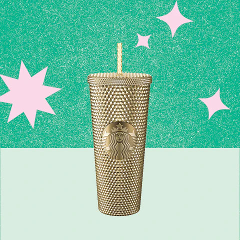 Starbucks Green Glitter Stainless Steel cold Cup – StarcupsKW