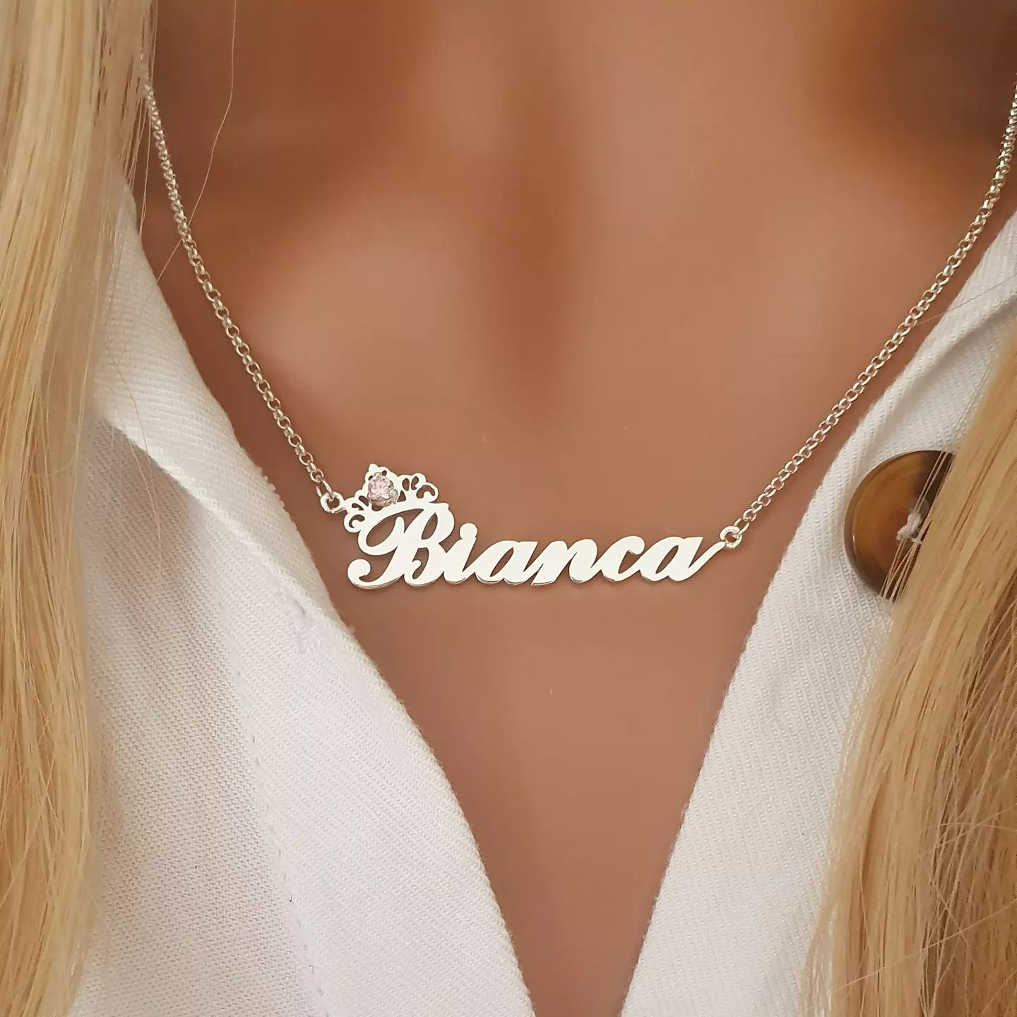 best sterling silver name necklace