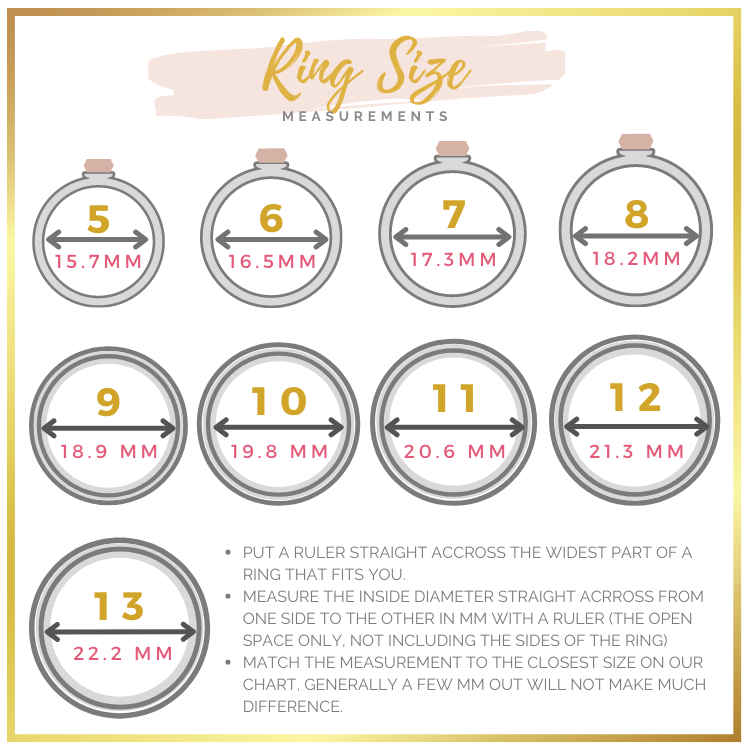 Charis Jewelry SA Ring Size Guide