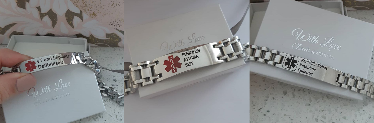 Personalized Medical Alert Bracelets, online jewellery shop in South Africa