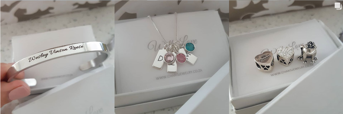 Personalized Necklaces, Bracelets and Gift Charm Beads online at Charis Jewelry SA