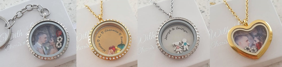 Personalized Floating Locket Necklaces