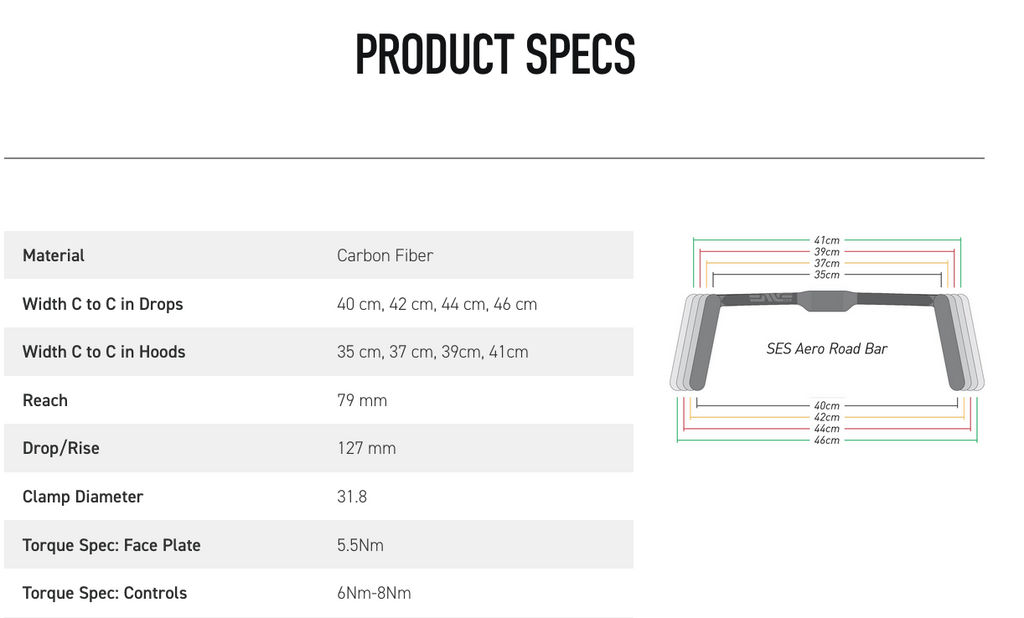 クリアランス最安 ENVE SES AERO HANDLEBAR 44cm www.my-securite.fr