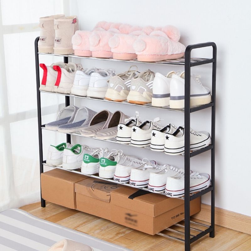 Homlly 5 Tier Tower Shoe Storage Rack With Protective Covers Homlly