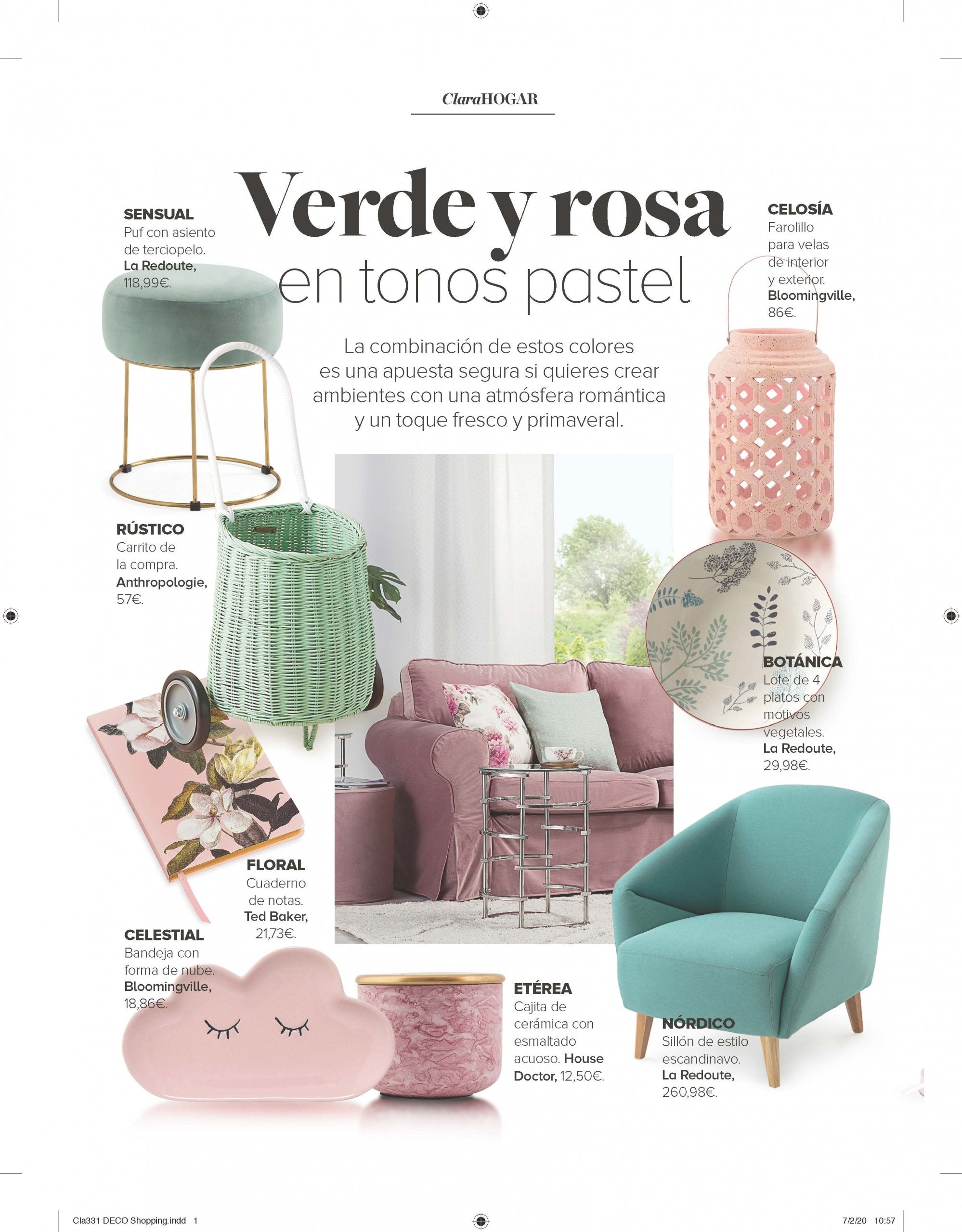 Revista Clara MArzo 2020 Batea table turquoise