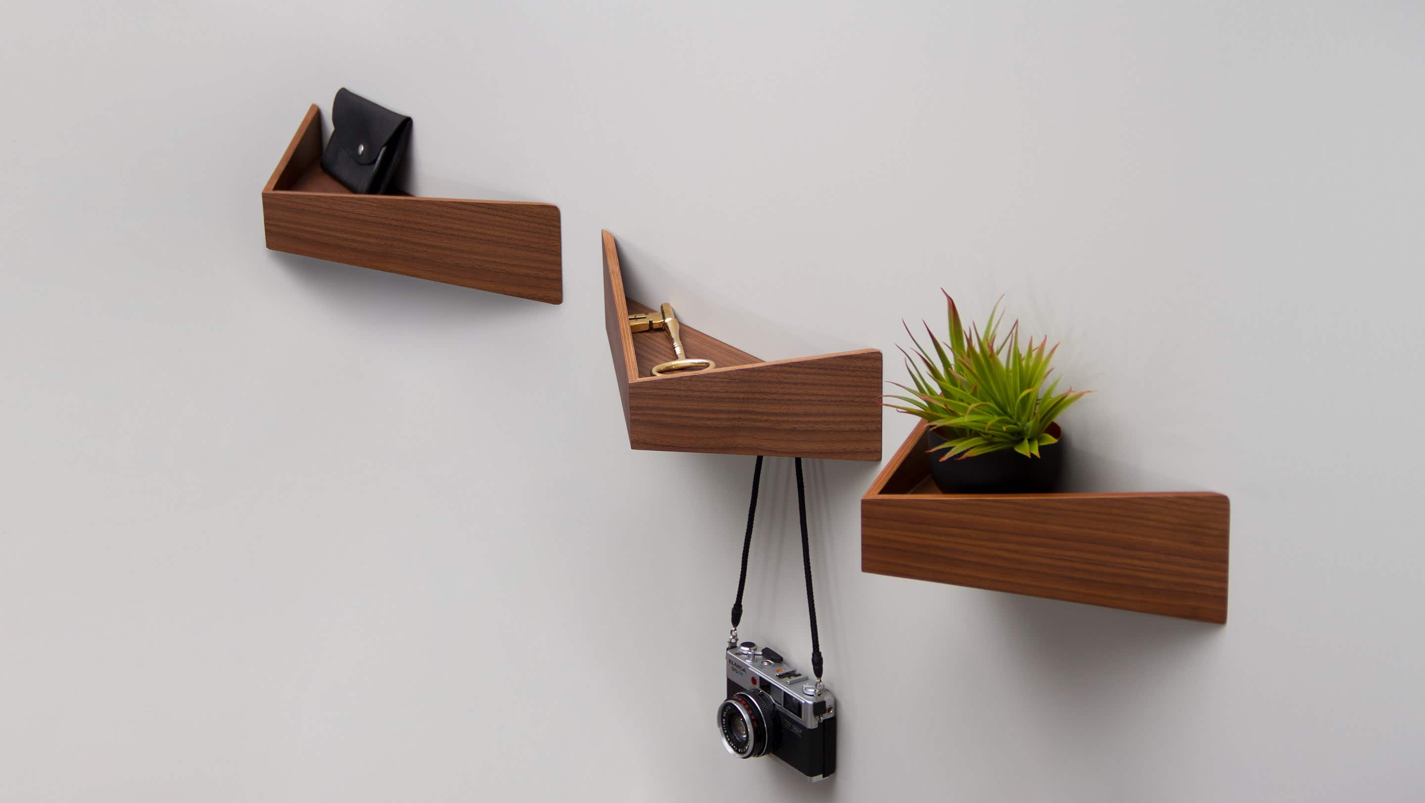 Pelican Wooden Shelves with Hidden Hooks