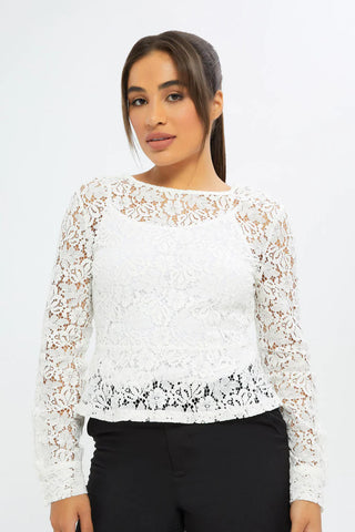 a white blouse with lace