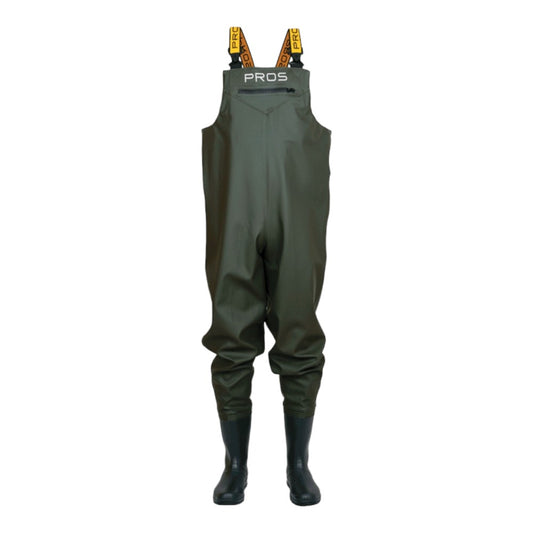 Cuissardes de pêche résistantes avec bottes en PVC olive Ocean