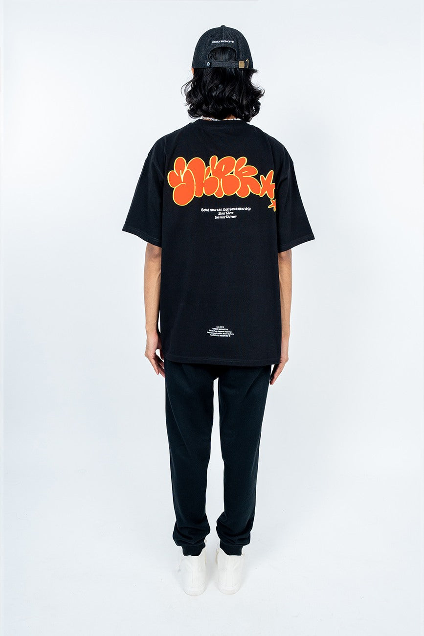 Buy Skrr Skr.. Black Oversized Fit Tshirt Online – Urban Monkey®