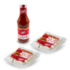 20 mini-curryworstjes zonder darmen en 1 fles tomatenketchup
