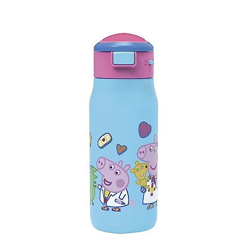 Zak Designs 27 oz. Minecraft Stainless Steel Water Bottle with Flip-up  Straw Spout, TNT and Creepers 